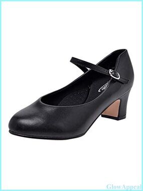 Stelle Ankle Strap Character Dance Shoes 2" Heel Memory Foam